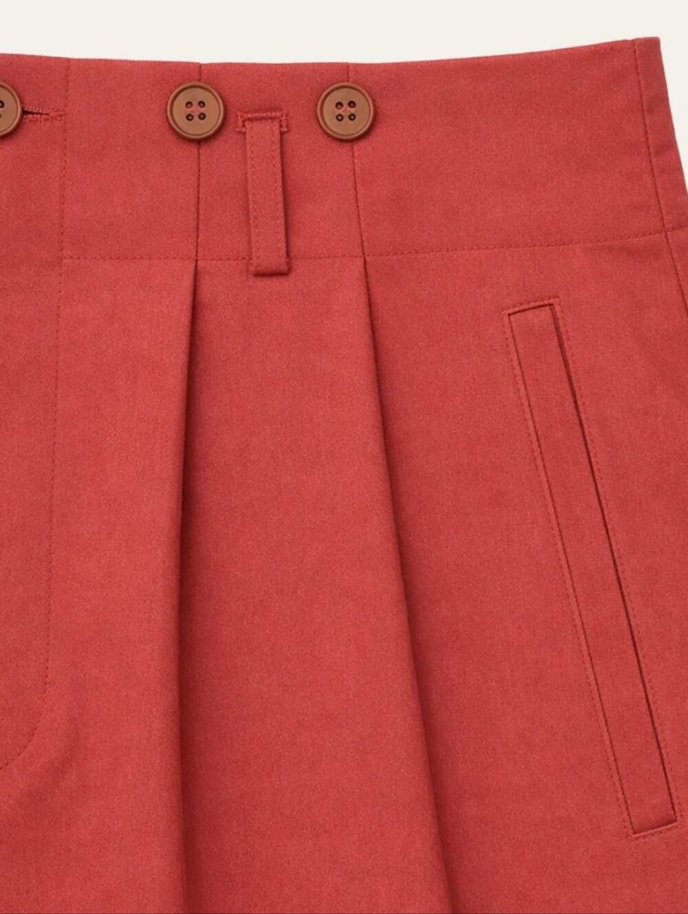 J. Peterman 100% Silk Glamour Pants High Waisted Terracotta Trousers Sz 6 NWOT - Picture 7 of 16
